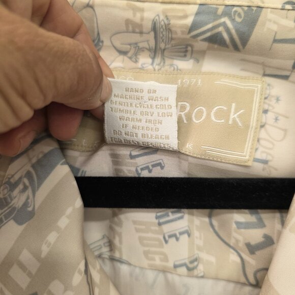 Hard Rock Cafe Munich Retro Diner Button Up Shirt Save The Planet Mens Large - Picture 6 of 10